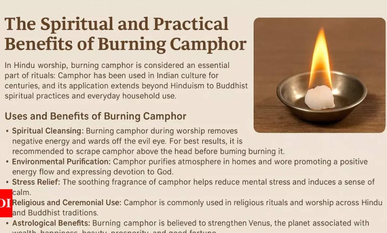 A centuries -old knowledge shows that burning camphor, especially when scrapped lightly, gives optimal results